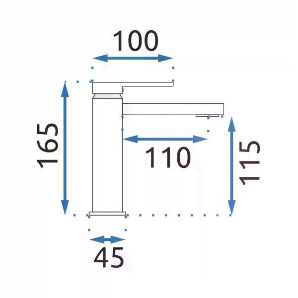 Смеситель для раковины Rea Verso черный матовый (REA-B7901) Смеситель для раковины Rea Verso черный матовый (REA-B7901)