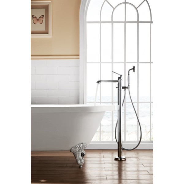 Смеситель напольный Cezares Liberty с душевым комплектом, хром (LIBERTY-F-VDP-01)