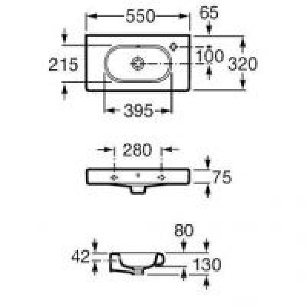 Раковина подвесная Roca Meridian 55х32 (32724Z000)