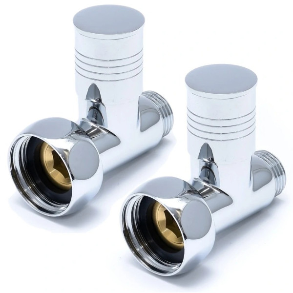 Вентиль прямой для полотенцесушителя 1"*1/2" г/ш колпак пара, хром (LX850SCH1004)