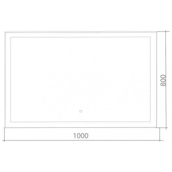 Зеркало Azario Сантана 1000х800 c подсветкой и диммером, сенсорный выключатель (ФР-00002162)