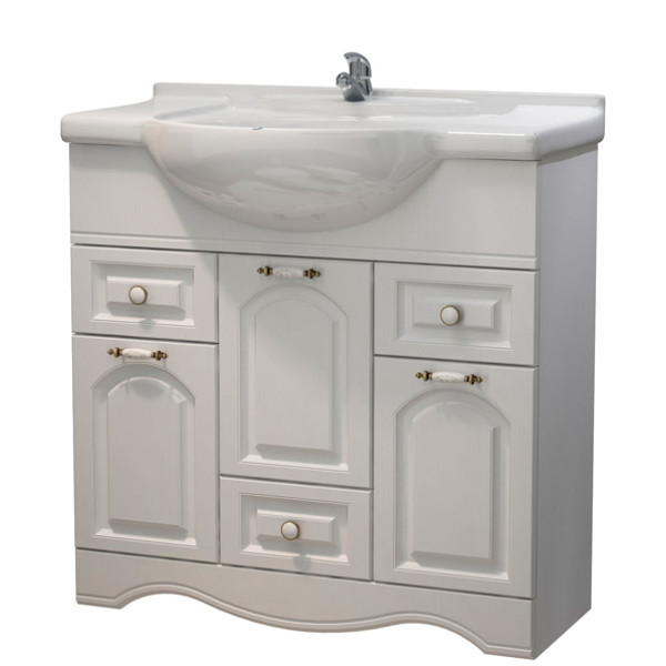 Тумба напольная Melodia Прованс 85 (Элеганс 85) DB3 83x80 ясень белая (MFR79451AW)