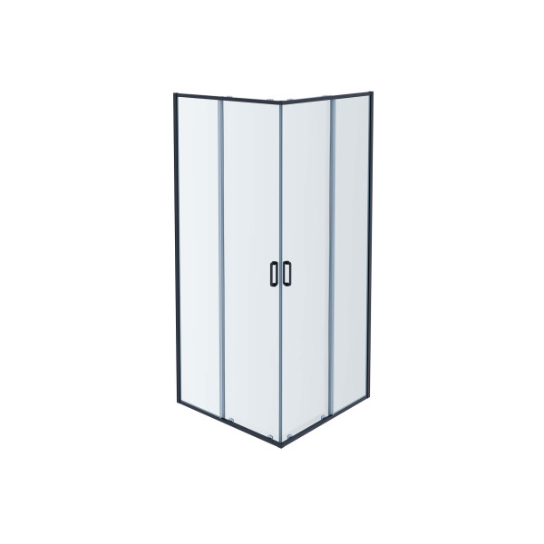 Душевой уголок Aquatek Ария 90x90x200 стекло прозрачное, профиль оружейная сталь (AQ ARI KV 09020GM)