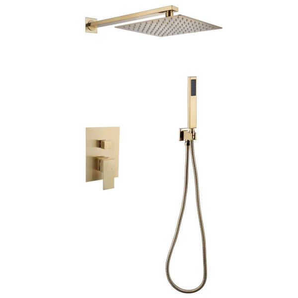Душевая система Abber Daheim золото матовое (AF8219G)