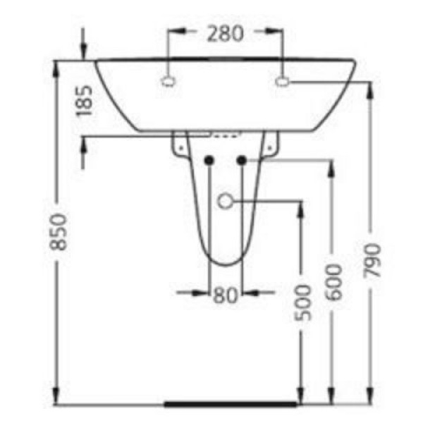 Полупьедестал для раковины Ideal Standard Ecco/Ocean (W306101)