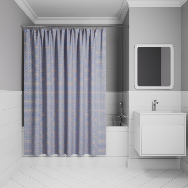 Шторка для ванны текстиль Iddis 200x240 полиэстер фиолетовый (BG02P24i11)