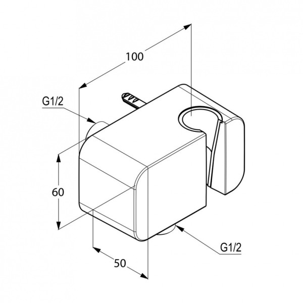 Держатель ручного душа Kludi A-QA хром (6556005-00) Держатель ручного душа Kludi A-QA хром (6556005-00)