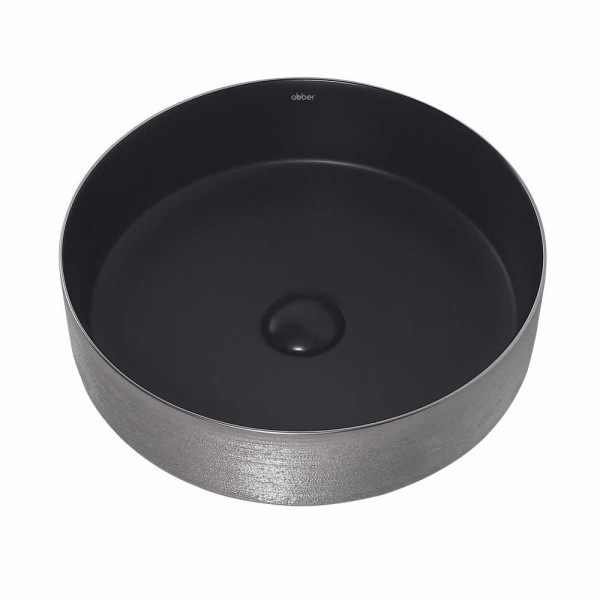Раковина накладная Abber Bequem черная матовая/серебро (AC2109BS) Раковина накладная Abber Bequem черная матовая/серебро (AC2109BS)