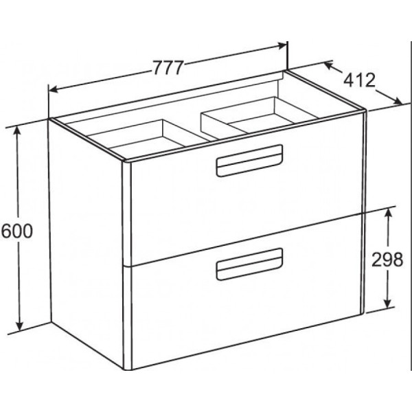 Тумба подвесная Roca The Gap Original 777x412x602 фиолетовый (Z.RU93.0.274.0)