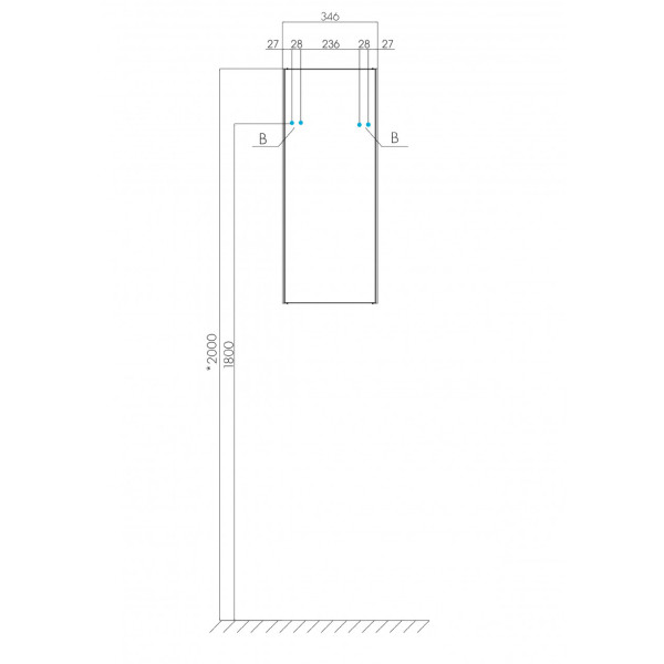 Шкаф подвесной Aquaton Асти 346x250x850 белый (1.A262.9.03A.X2B.0)