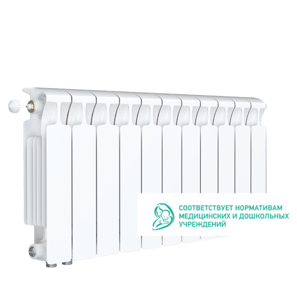 Радиатор биметаллический Rifar Monolit Ventil L 350 (11 секций, НП лев подкл. 50 мм.) (RM35011VL) Радиатор биметаллический Rifar Monolit Ventil L 350 (11 секций, НП лев подкл. 50 мм.) (RM35011VL)