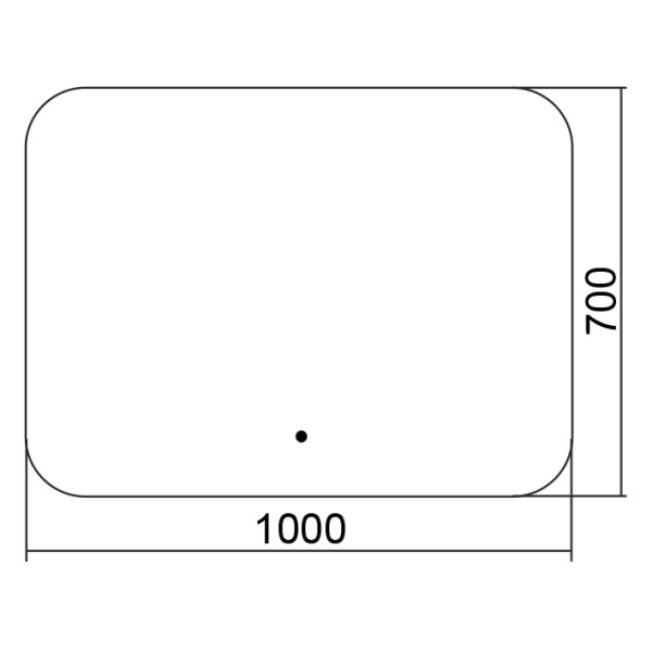 Зеркало Azario Alone Raggio 1000х700 влагостойкое с подсветкой, сенсорный выключатель с функцией диммера (CS00078966)
