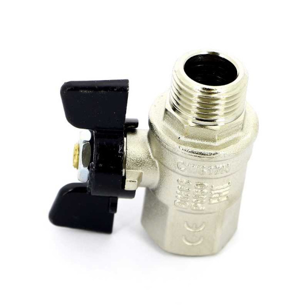 Кран Bugatti 1/2" ВН шаровый New Jersey 917 (черная бабочка) (09170004) Кран Bugatti 1/2" ВН шаровый New Jersey 917 (черная бабочка) (09170004)