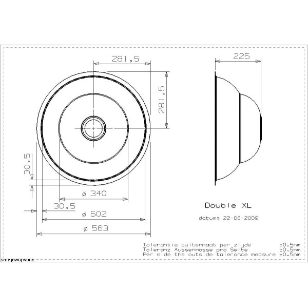 Мойка для кухни врезная Reginox Double XL диаметр 563 Мойка для кухни врезная Reginox Double XL диаметр 563