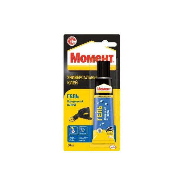 Клей контактный Момент Гель Прозрачный 30 мл. (на блистере) (997777)