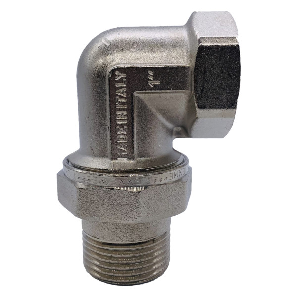 Сгон угловой (американка) 1" ВН с O-RING Tiemme (никель) (1500250 / 1565N000606) Сгон угловой (американка) 1" ВН с O-RING Tiemme (никель) (1500250 / 1565N000606)