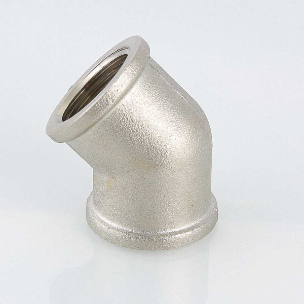 Угольник 3/4" ВВ 45 гр. Valtec (никель) (VTr.091.N.0005) Угольник 3/4" ВВ 45 гр. Valtec (никель) (VTr.091.N.0005)