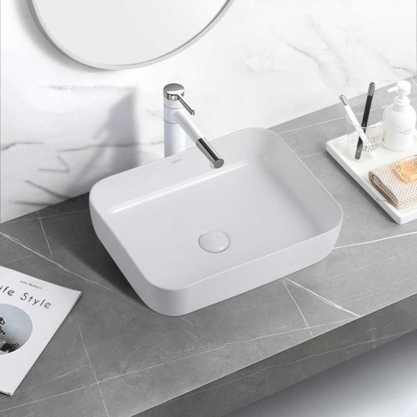 Раковина накладная ABBER Rechteck 50x39 белая (AC2202)