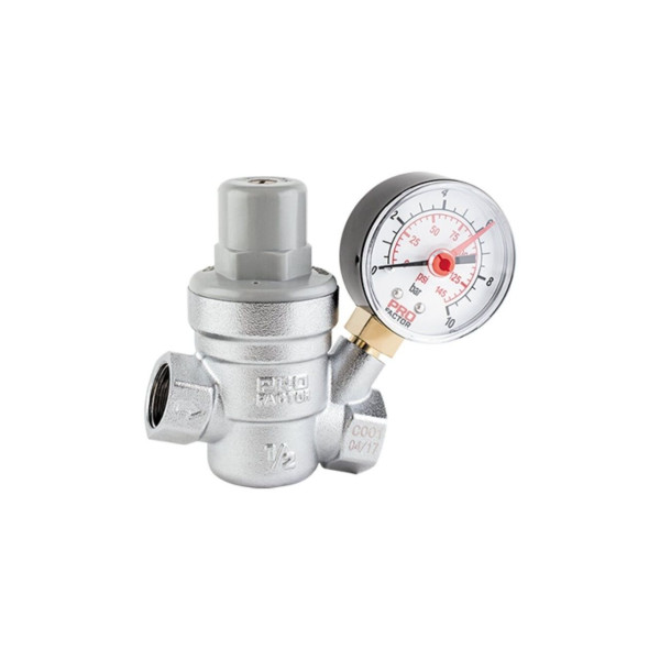 Редуктор давления мембранный 1/2" ВВ Profactor (1-6 бар, с манометром) (PF PRV 253G) Редуктор давления мембранный 1/2" ВВ Profactor (1-6 бар, с манометром) (PF PRV 253G)