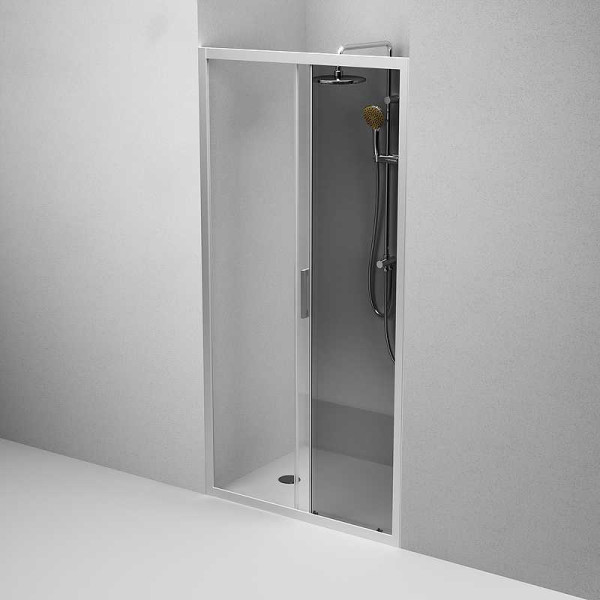 Дверь душевая AM.PM Gem 100x195 стекло прозрачное, тонированное, профиль хром матовый (W90G-100-1-195MG) Дверь душевая AM.PM Gem 100x195 стекло прозрачное, тонированное, профиль хром матовый (W90G-100-1-195MG)