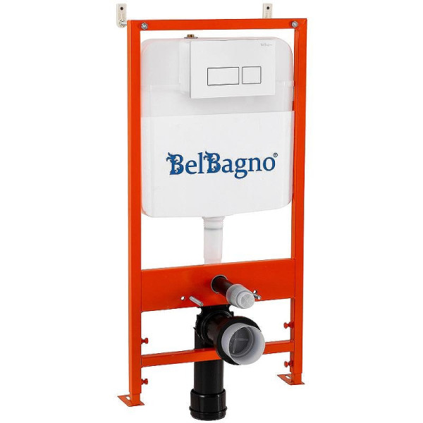 Инсталляция для унитаза с клавишей BelBagno белый (BB026/BB042BL) Инсталляция для унитаза с клавишей BelBagno белый (BB026/BB042BL)