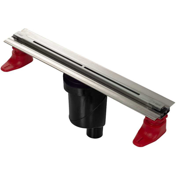 Желоб Berges водосток Super line 650, матовый хром, S-сифон D50/105 H50 вертикальный (090081)