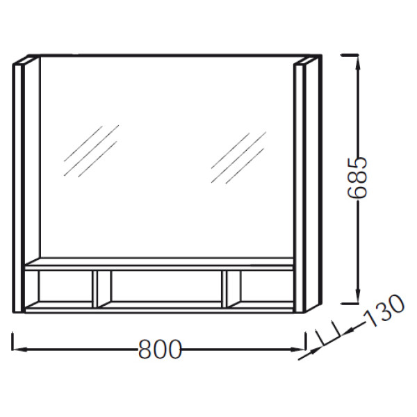 Зеркало Jacob Delafon Terrace 800x130x685 (EB1181-NF)