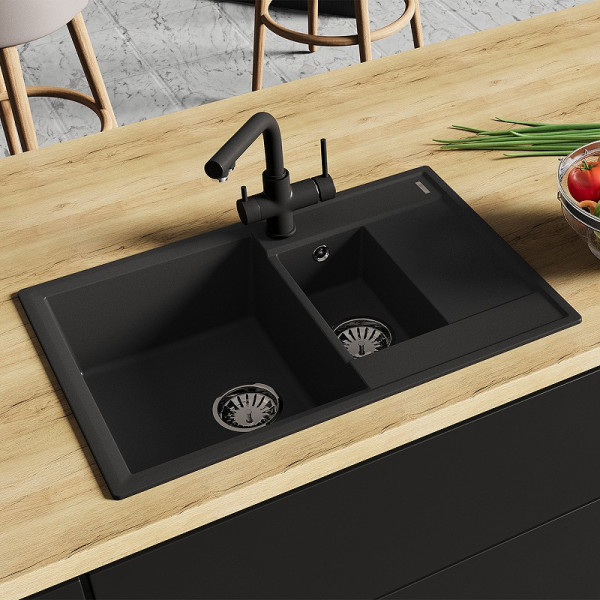 Мойка для кухни врезная Lemark Ramza 760 760x500 антрацит (9910037)