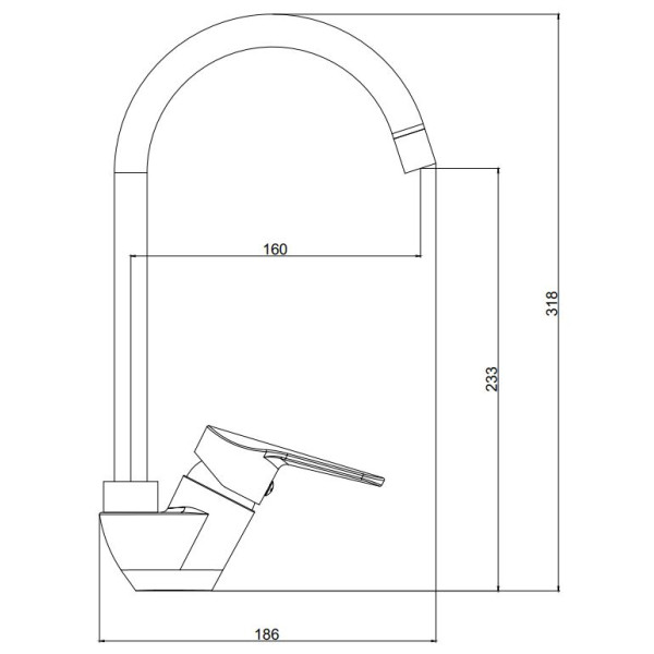 Смеситель для кухни Voda Breeze хром (BZ519) Смеситель для кухни Voda Breeze хром (BZ519)