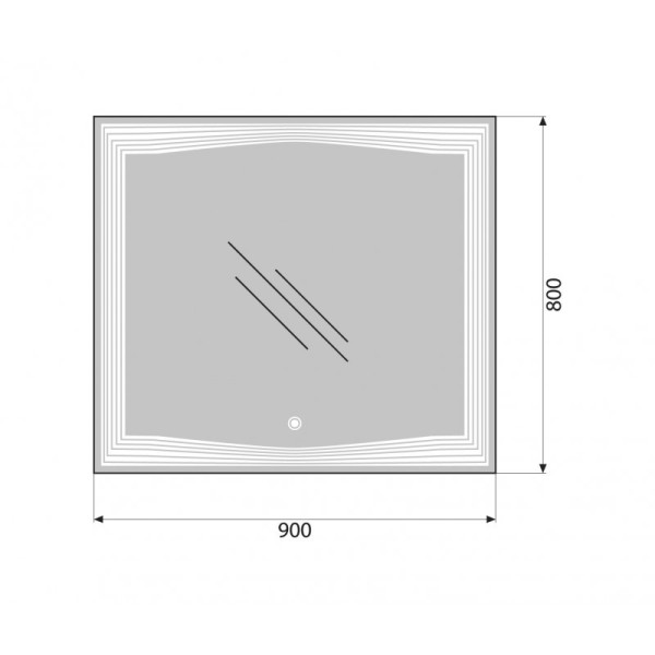 Зеркало с подсветкой BelBagno SPC-LNS 90x80 (SPC-LNS-900-800-LED-TCH)