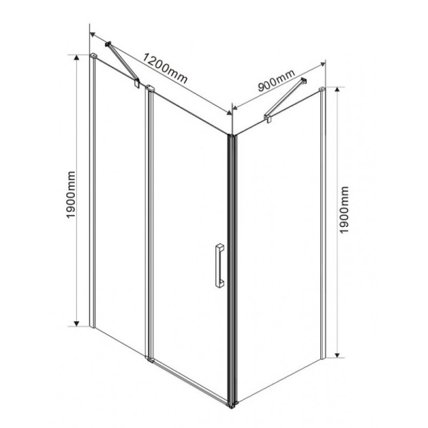 Душевой уголок Vincea Orta 1000х800х1900 стекло прозрачное, профиль хром (VSR-1O9012CL)