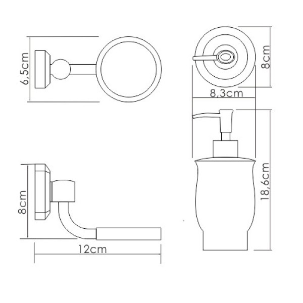 Дозатор для жидкого мыла WasserKraft белый (K-24199)