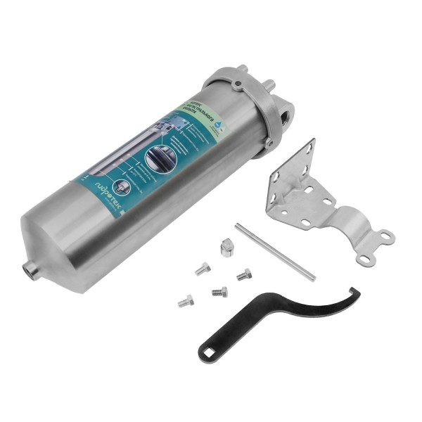 Фильтр колбовый Гидротек (HPS-10C-10SL 1/2") 1/2" 10SL со сливом (нержавеющая сталь, для холодной и горячей воды) (7001) Фильтр колбовый Гидротек (HPS-10C-10SL 1/2") 1/2" 10SL со сливом (нержавеющая сталь, для холодной и горячей воды) (7001)