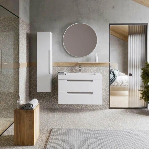 Тумба подвесная Aqwella Cube 900x610x450 белая (CUB0109W)