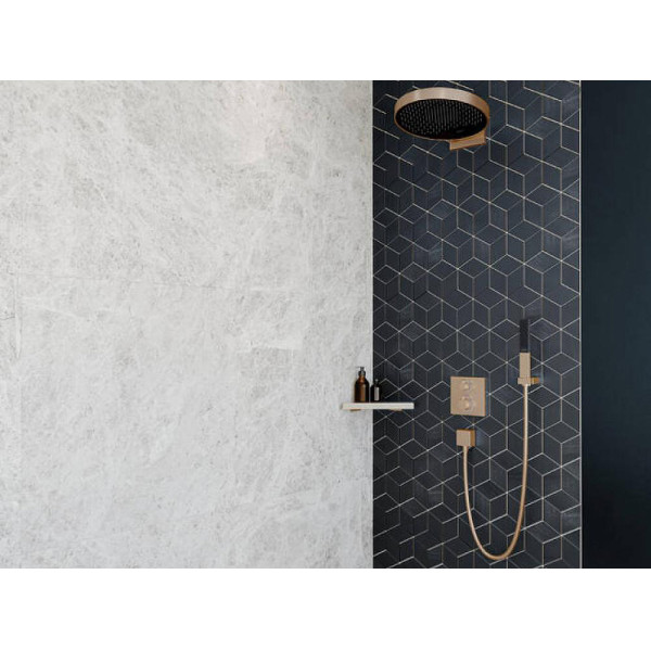 Смеситель для душа Hansgrohe Ecostat Square с термостатом золотой (15714140) Смеситель для душа Hansgrohe Ecostat Square с термостатом золотой (15714140)