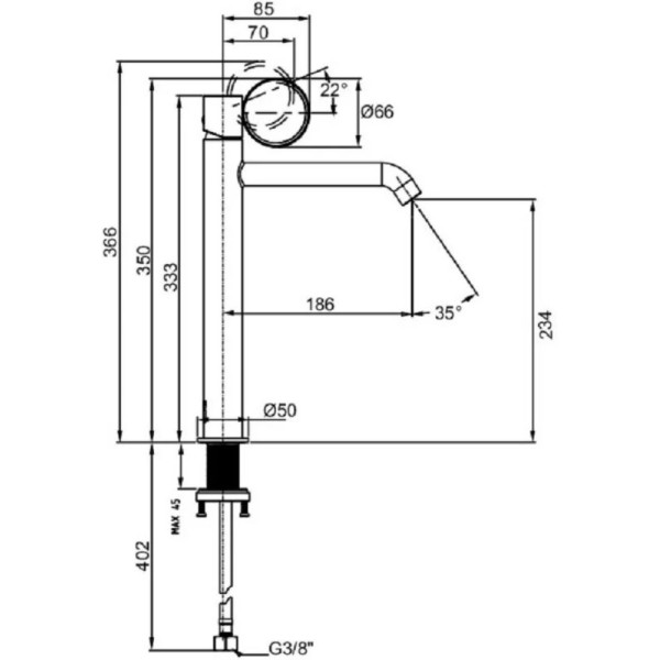 Смеситель для раковины Jacob Delafon Vivienne Signature золотой (E38683-LB3-2MB)