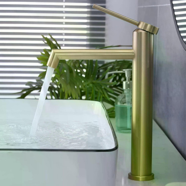 Смеситель для раковины Rea Foss золото матовое (REA-B5319) Смеситель для раковины Rea Foss золото матовое (REA-B5319)