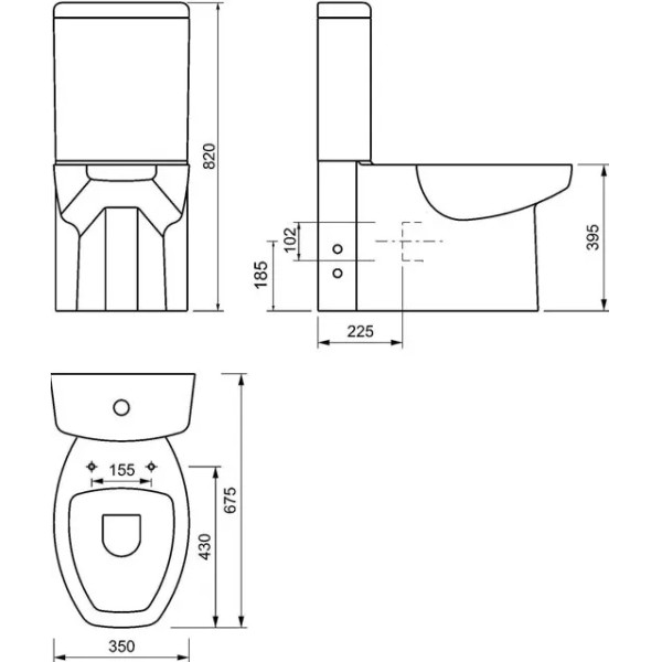 Бачок для унитаза Creavit Spark белый (SA410.000N0)