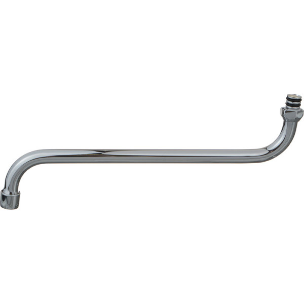 Излив для смесителя круглый Melodia S-образный с аэратором русский стандарт 30см (MKP20692P)