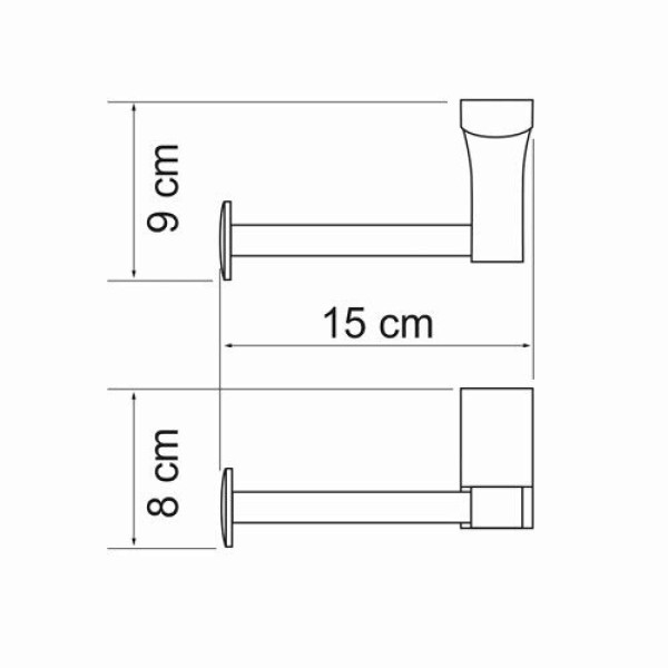 Держатель туалетной бумаги WasserKraft Exter бронзовый (K-5296)