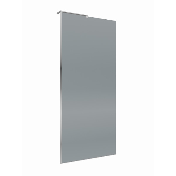 Душевое ограждение BelBagno Uno 90x200 стекло тонированное графит, профиль хром глянцевый (UNO-L-1-TB-90-GR-Cr)