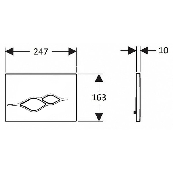 Клавиша смывная Creavit UFO черный глянцевый (GP1002.02)
