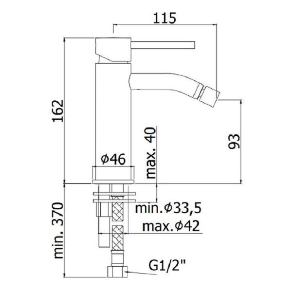 Смеситель для биде Paffoni Light хром (LIG131CR)
