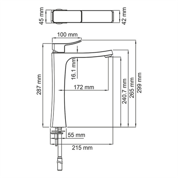 Смеситель для раковины WasserKRAFT Aller 1063 H