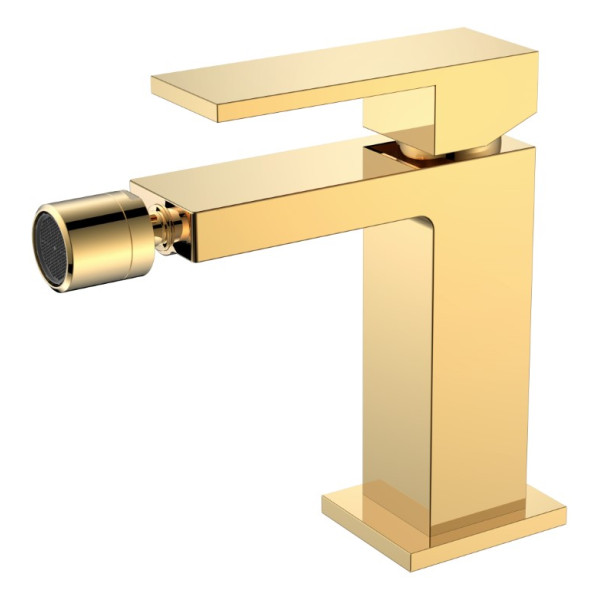 Смеситель для биде Boheme Qubic золотой (476-G)