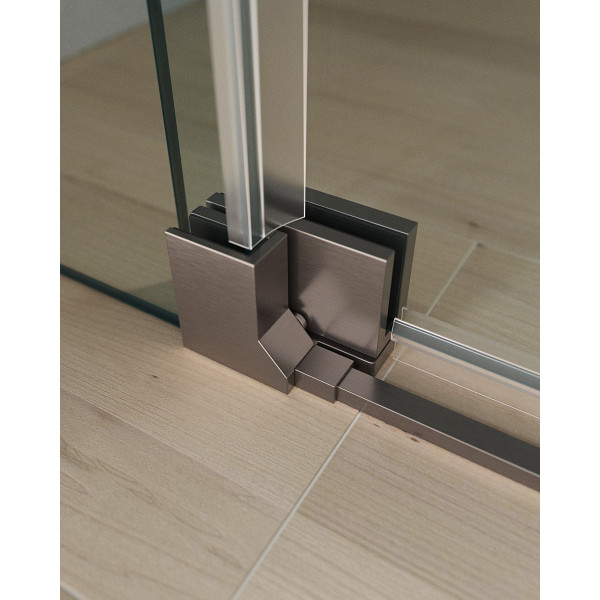 Душевой уголок Cezares Slider 70x70x195 стекло прозрачное, профиль оружейная сталь (SLIDER-A-2-70/80-C-GM)