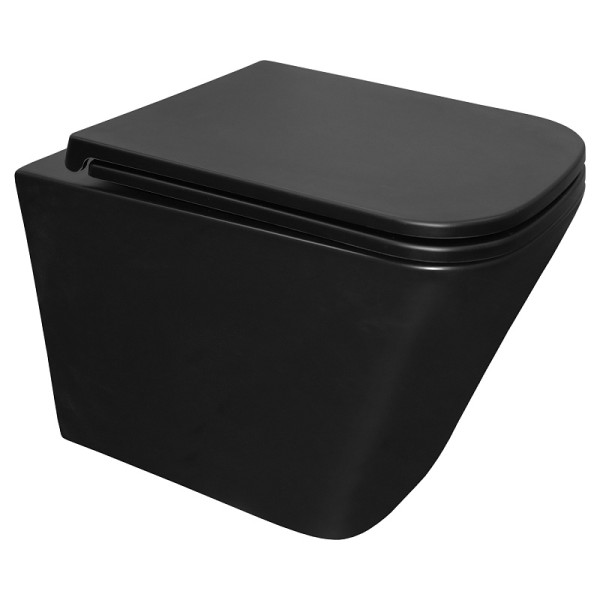 Унитаз подвесной Teramo безободковый Торнадо с сидением микролифт 490x345x355 (AZ-0052-UQ3MB)