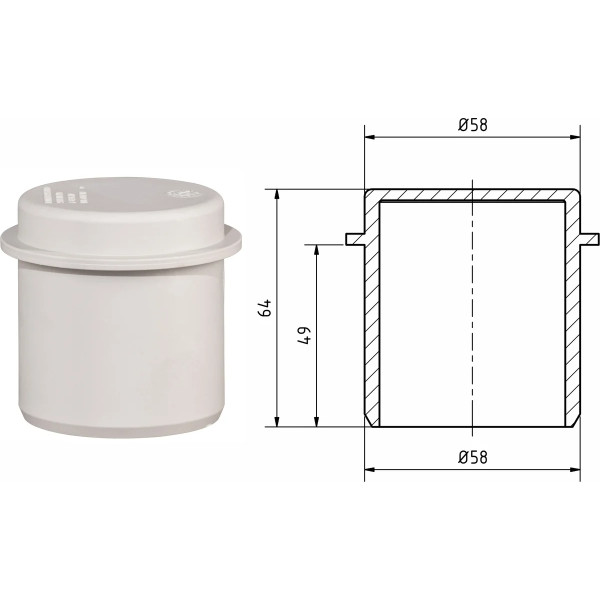 Заглушка SKM 58 Ostendorf Skolan Safe PP-MD (332620)