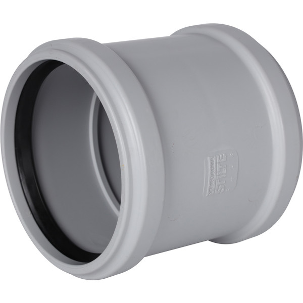 Муфта 110 Stout (PP, серый) (SKB-0006-000110) Муфта 110 Stout (PP, серый) (SKB-0006-000110)