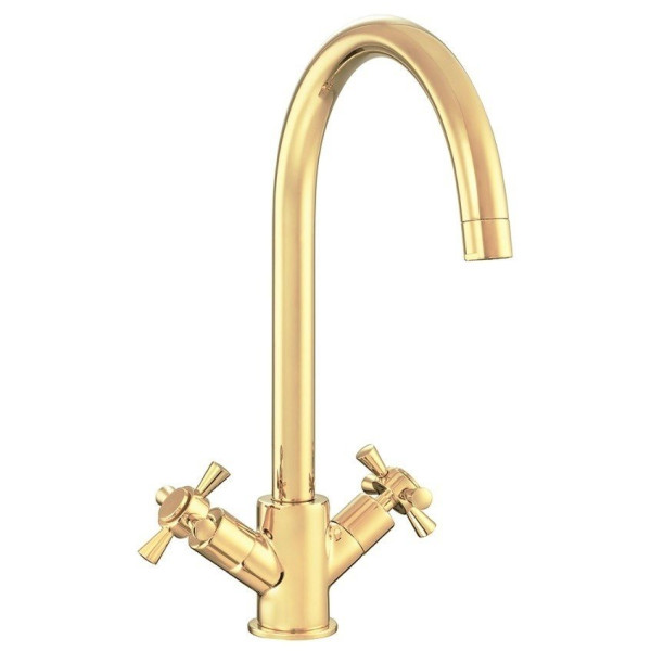 Смеситель для кухни E.C.A. Quadrille золотой (102808488EX)